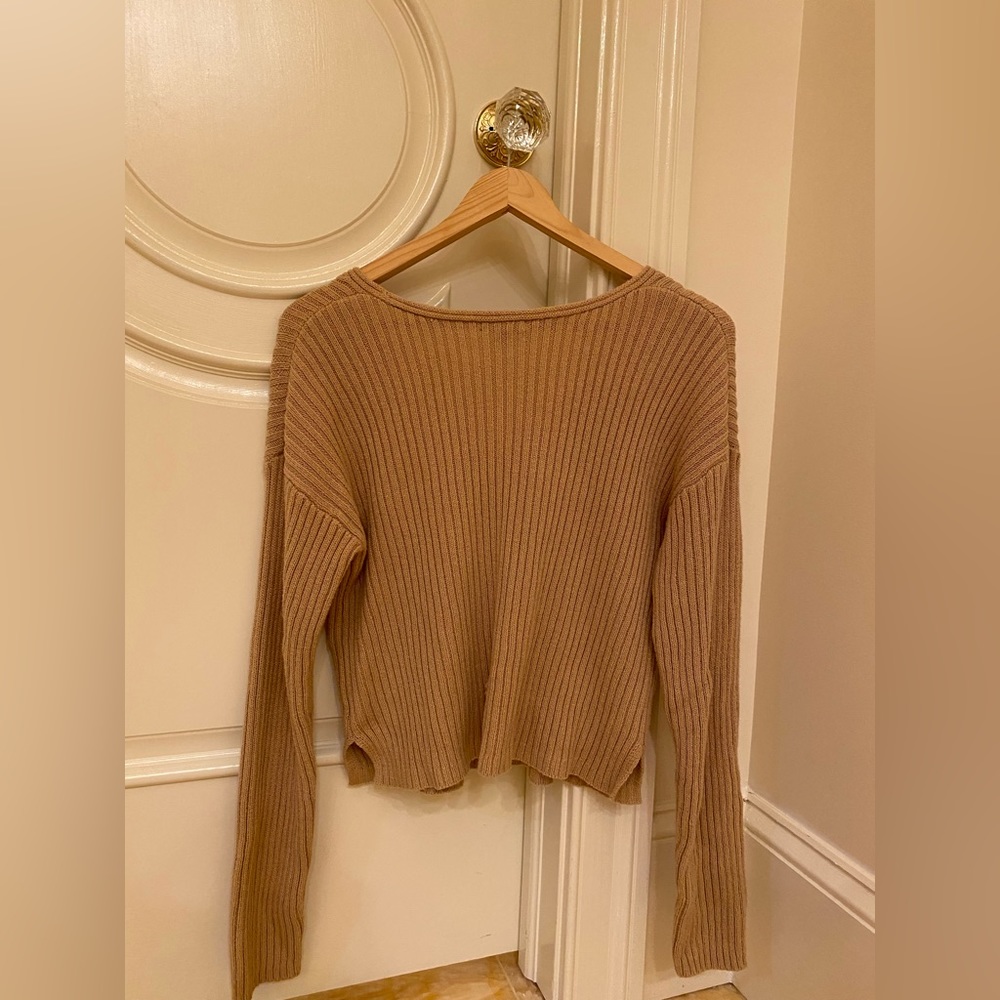 Wild Fable Tan Ribbed Sweater - Picture 2 of 3